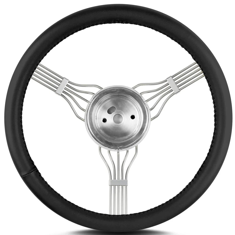 Lecarra Steering Wheel Newstalgi c Banjo Pol. w/Blk Wrap 55301