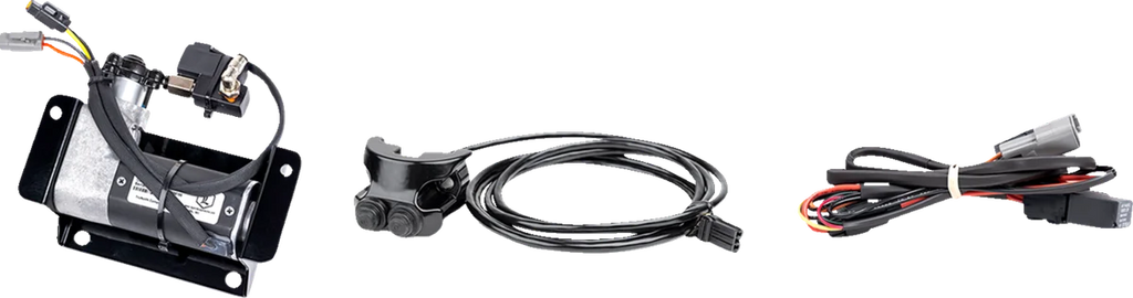 Legend Suspension AIR-A Adjustable AIR Suspension - Black fits Harley-Davidson M-Eight Softail M8 - Side View
