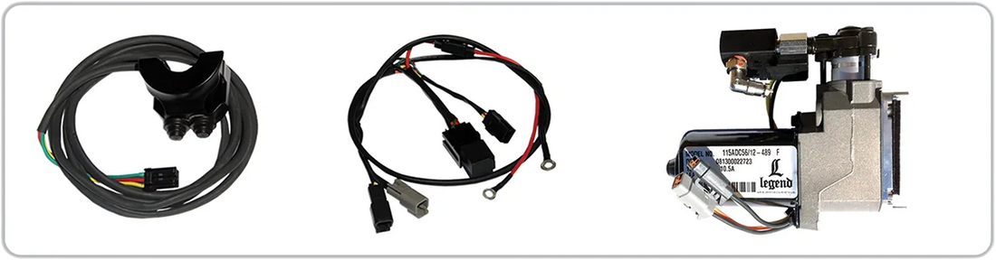 Legend Suspension AIR-A Adjustable AIR Suspension - Black fits Harley-Davidson V-Rod - Back View