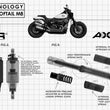 Load image into Gallery viewer, Legend Suspension AXEO43 Inverted High-Performance Front End Suspension System - 43 mm - Back View