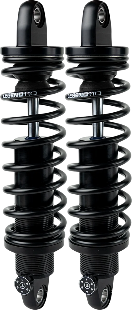 Legend Suspension REVO-A Adjustable Coil Suspension - Black - Heavy-Duty - 13" 1310-1122 fits Harley-Davidson XL - Side View