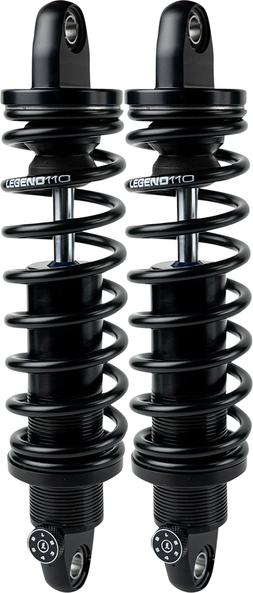 Legend Suspension REVO-A Adjustable Coil Suspension - Black - Standard - 14" 1310-1120 fits Harley-Davidson XL - Side View