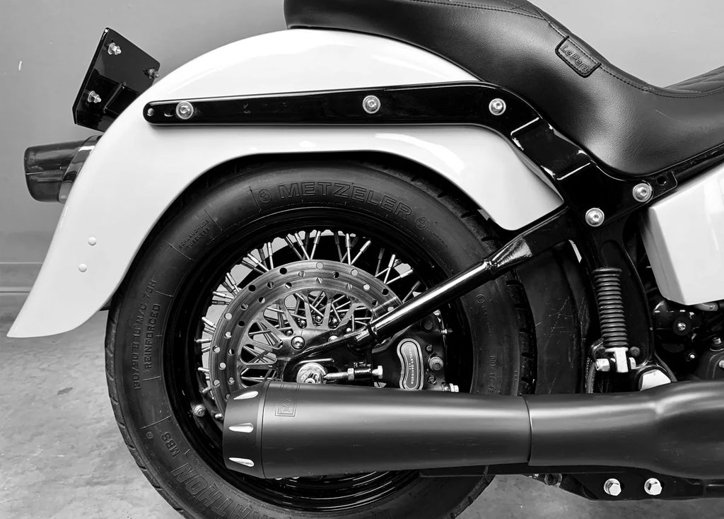 Legend Suspension REVO-A Shock - Standard fits 2000-2017 Harley-Davidson Softail Models - Installation View