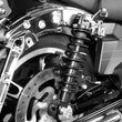 Load image into Gallery viewer, Legend Suspension REVO-A Shocks - Black - 12" fits 1999+ Harley-Davidson FL - Installation View
