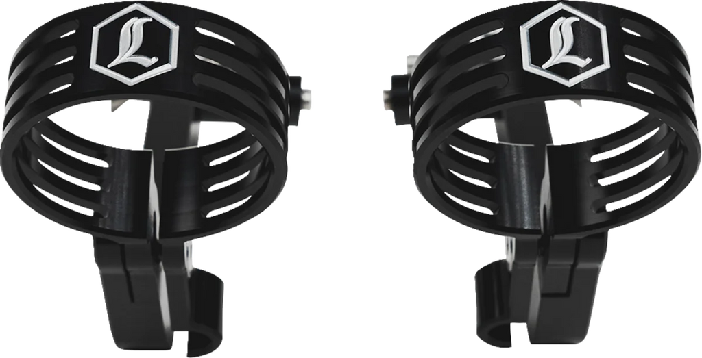 Legend Suspension REVO ARC External Reservoir Mounts - Black - Side View