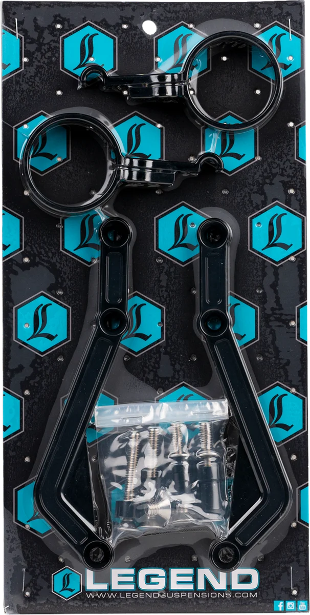 Legend Suspension REVO ARC External Reservoir Mounts - Black - Back View