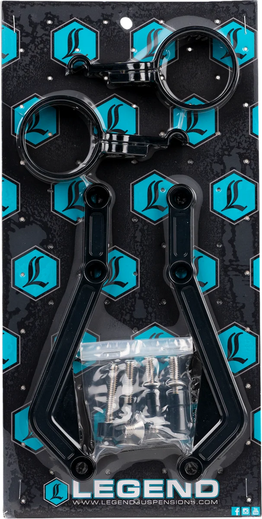 Legend Suspension REVO ARC External Reservoir Mounts - Black - Back View