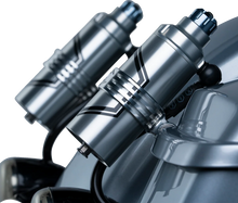 Load image into Gallery viewer, Legend Suspension REVO ARC External Reservoir Mounts - Clear - Side View