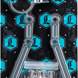 Load image into Gallery viewer, Legend Suspension REVO ARC External Reservoir Mounts - Clear - Back View