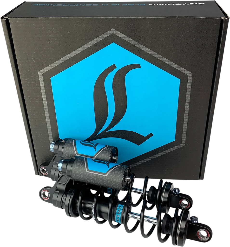Legend Suspension REVO ARC Piggyback Shocks - Heavy Duty - Black - 13" fits 1984-2000 Harley-Davidson FXR - Main Product View