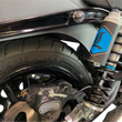 Load image into Gallery viewer, Legend Suspension REVO ARC Piggyback Shocks - Heavy Duty - Clear - 14" fits 1999-2017 Harley-Davidson Dyna - Side View