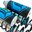 Load image into Gallery viewer, Legend Suspension REVO ARC Piggyback Shocks - Heavy Duty - Clear - 14" fits 1999-2017 Harley-Davidson Dyna - Back View