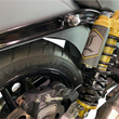 Load image into Gallery viewer, Legend Suspension REVO ARC Piggyback Shocks - Heavy Duty - Gold - 14" fits 1984-2000 Harley-Davidson FXR - Back View