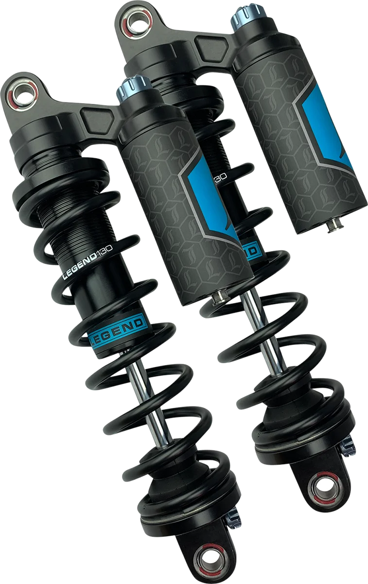 Legend Suspension REVO ARC Piggyback Shocks - Standard - Black - 14" fits 1984-2000 Harley-Davidson FXR - Additional View 6