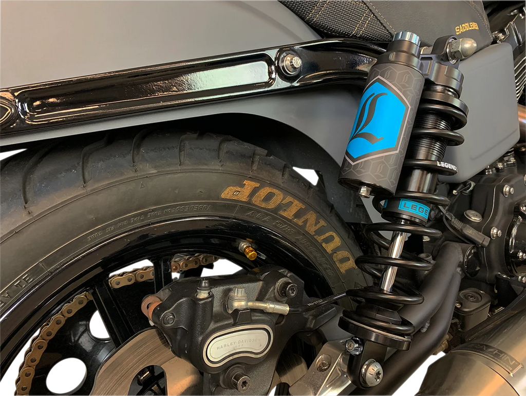 Legend Suspension REVO ARC Piggyback Shocks - Standard - Black - 14" fits 1999-2017 Harley-Davidson Dyna - Additional View 8