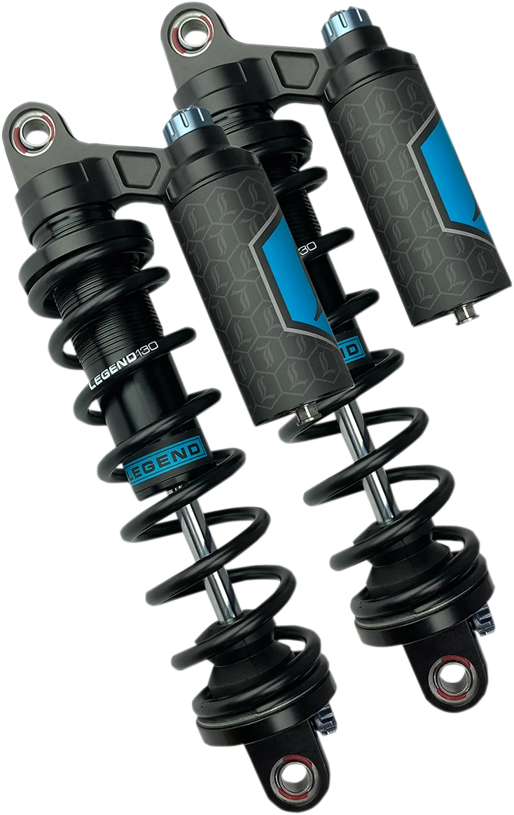 Legend Suspension REVO ARC Piggyback Shocks - Standard - Black - 14" fits 2004+ Harley-Davidson Sportster - Installation View