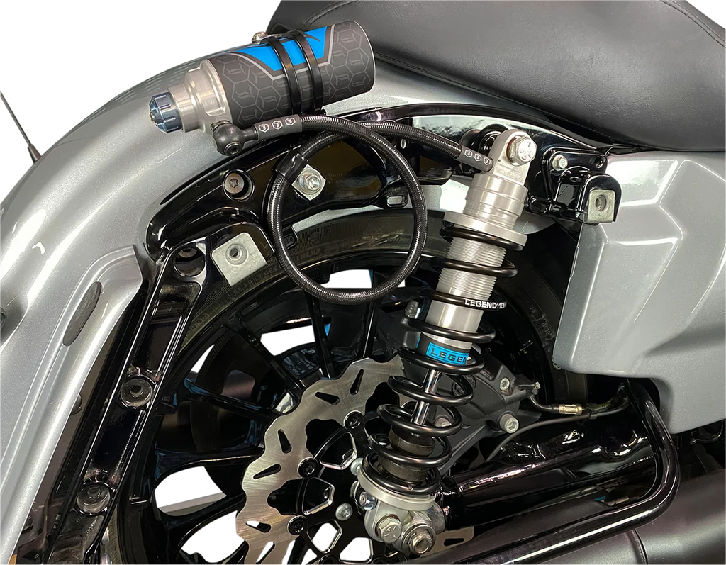 Legend Suspension REVO ARC Remote Reservoir Shocks - Heavy Duty - Clear - 14" - 1310-1933 - Side View