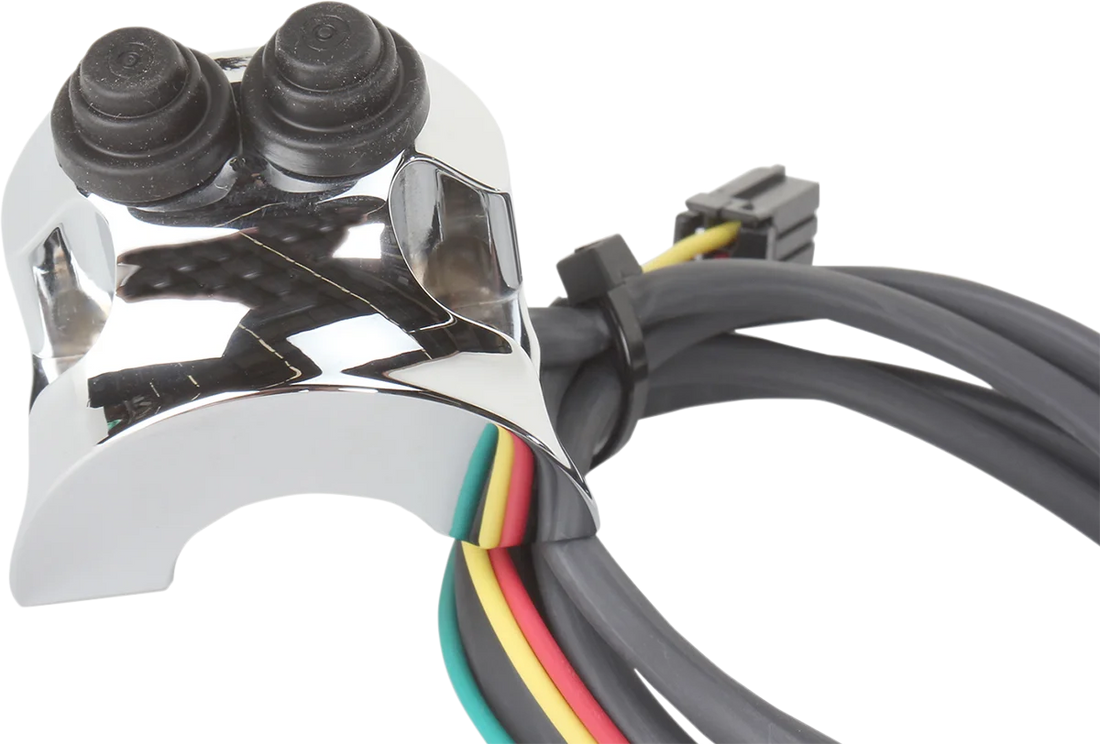 Legend Suspension Switch Assembly - Deutsch Connector - Chrome fits Harley-Davidson FL - Additional View 5