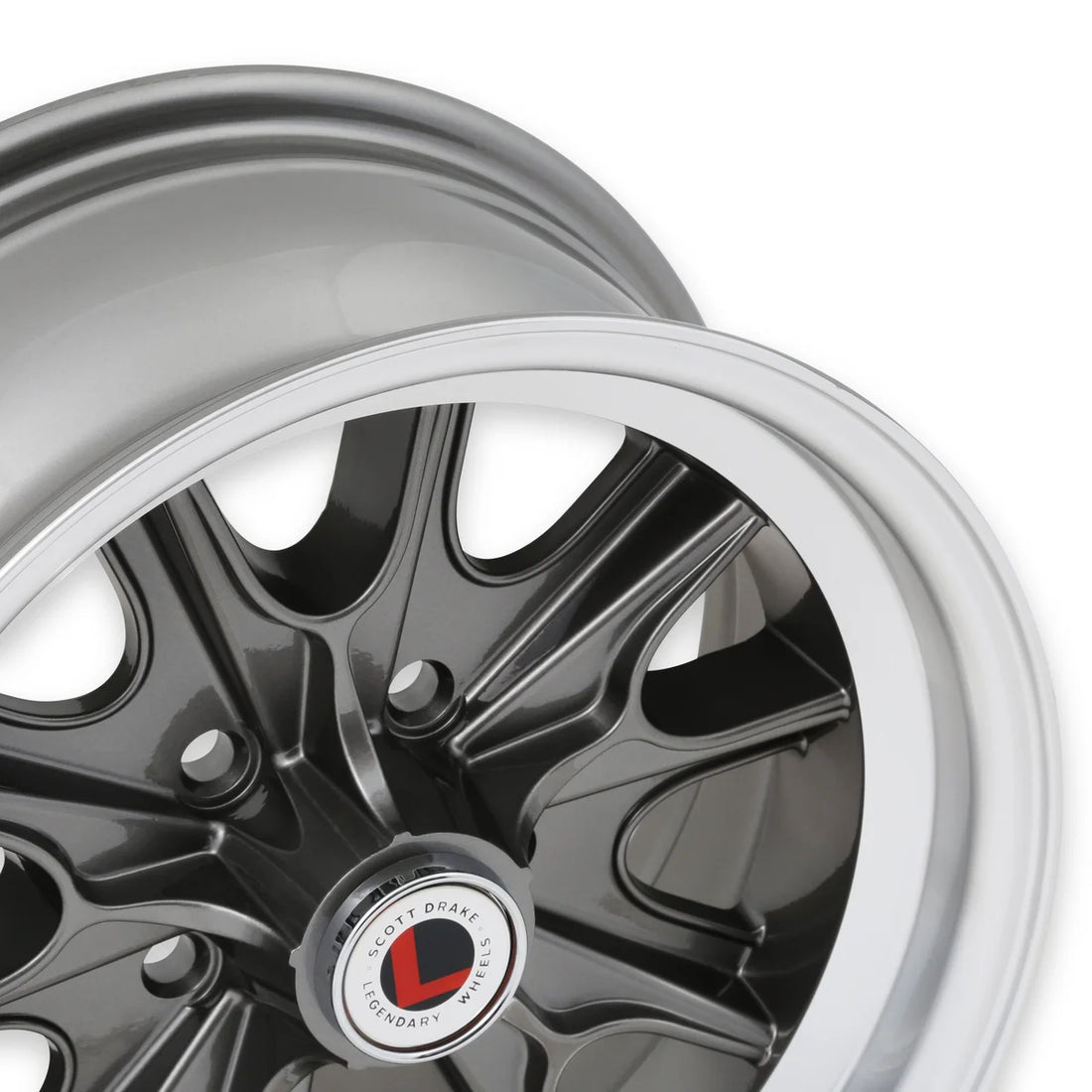Legendary WheelsLegendary Wheels HB45 - 15x7 - 5x4.5 - 4.25 BS - Charcoal/MachinedLW90-50754B - Back View