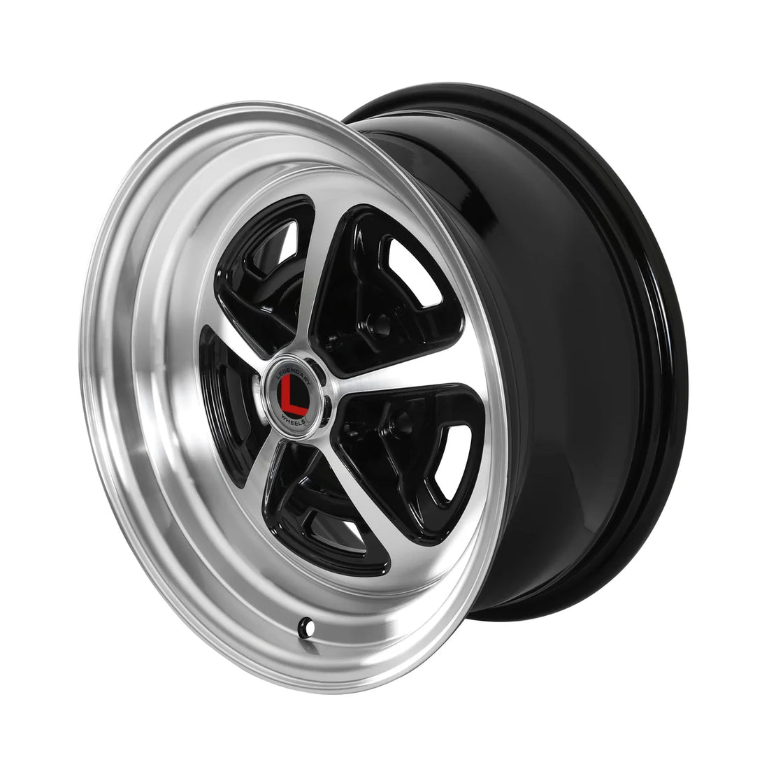 Legendary WheelsLegendary Wheels Magnum 500 - 15x7 - 5x4.75 - 4.25 BS - Gloss Black/MachinedLW50-50757A - Side View