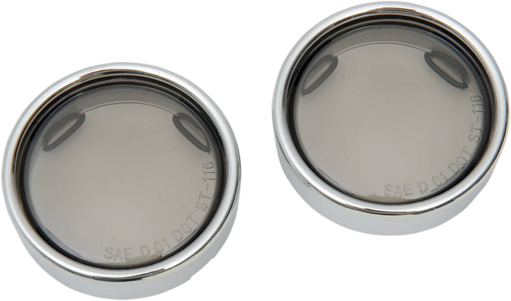 Lens w/Trim Ring - Smoke DragSpecialties 12-0226-LM - Main Product View