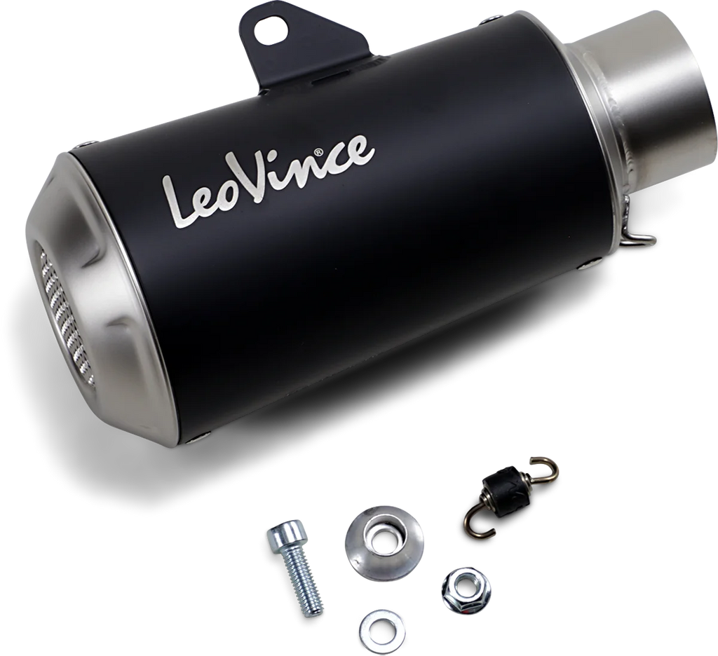 LeoVince 54mm Universal LV-10 Slip-On Muffler - Black Edition 9746BU - Main Product View