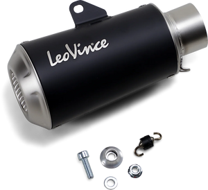 LeoVince 54mm Universal LV-10 Slip-On Muffler - Black Edition 9746BU - Main Product View