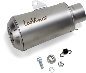 LeoVince 54mm Universal LV-10 Slip-On Muffler - Stainless Steel 9746U - Main Product View