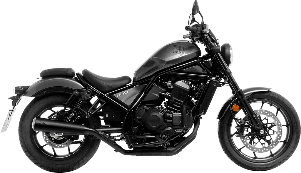 LeoVince Classic Slip-On Muffler - Black 15009FBU - Side View