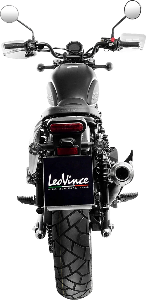 LeoVince GP One Slip-On Muffler 15131FBU - Back View