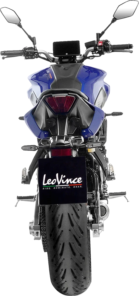 LeoVince LV-10 Black Edition Exhaust System 15264BU - Back View