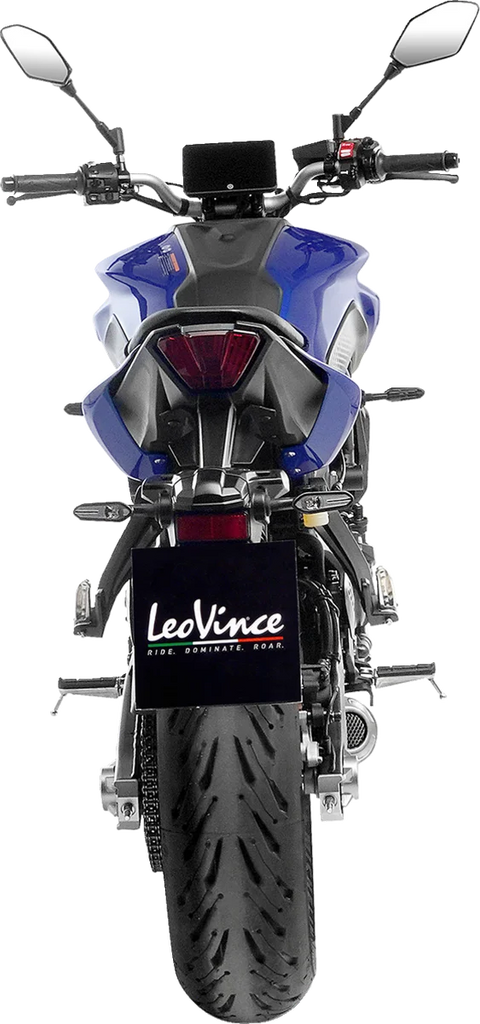 LeoVince LV-10 Black Edition Exhaust System 15264BU - Back View