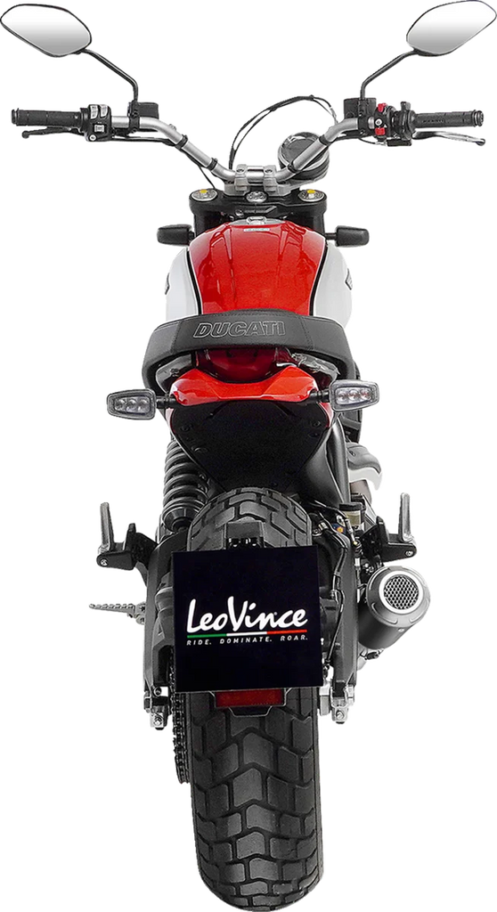 LeoVince LV-10 Slip-On Muffler - Black 15250BU - Side View