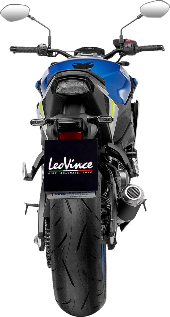 LeoVince LV-10 Slip-On Muffler - Black Edition 15245B - Back View