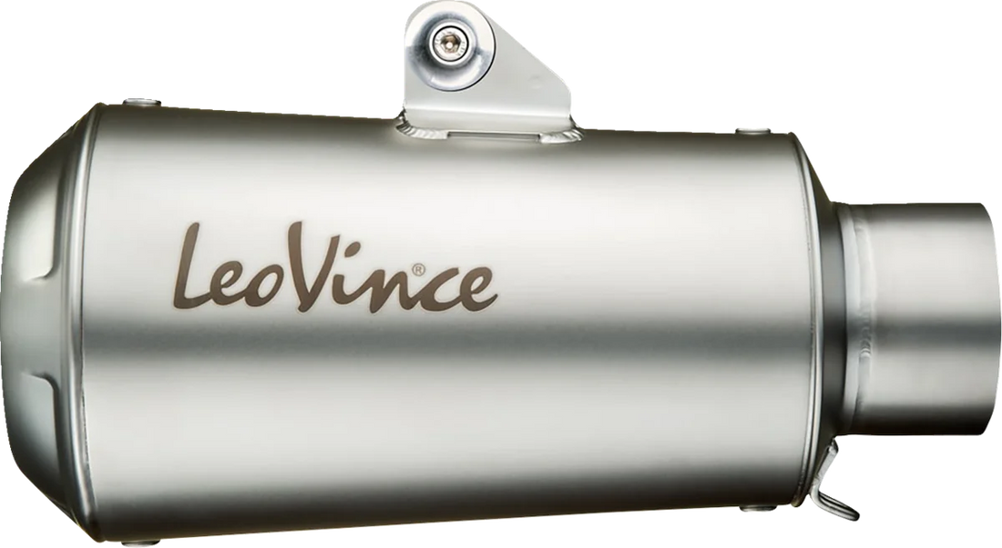 LeoVince LV-10 Slip-On Muffler - Stainless Steel 15226 - Back View