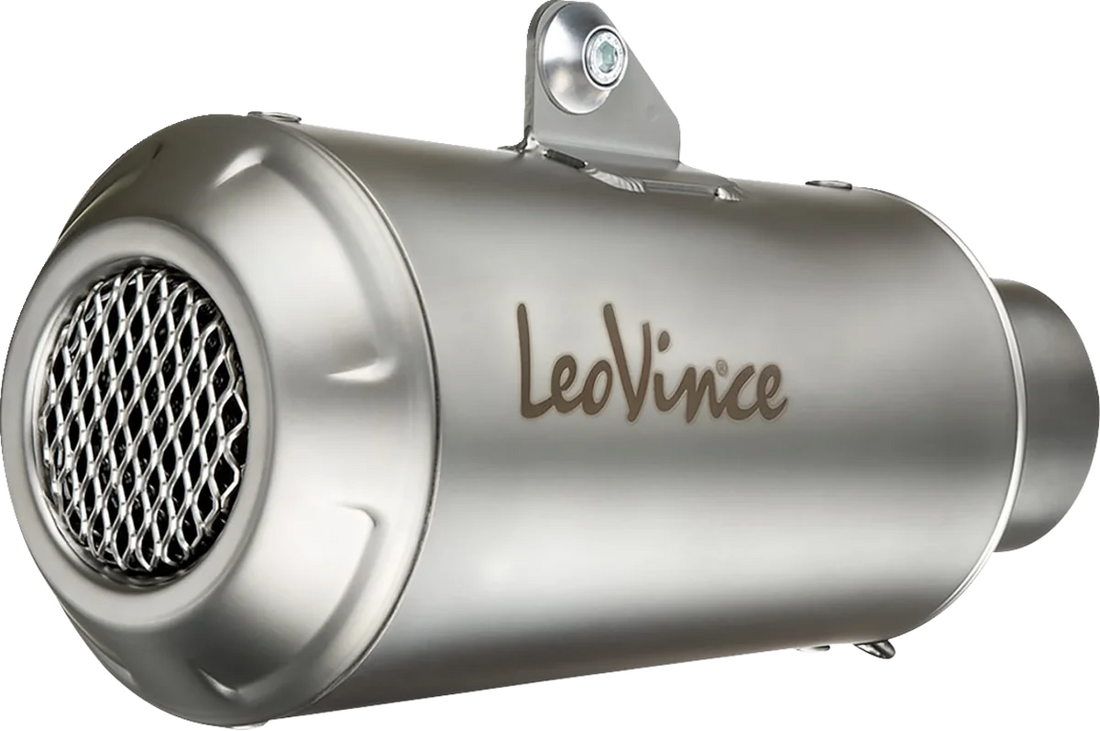 LeoVince LV-10 Slip-On Muffler - Stainless Steel 15243U - Installation View