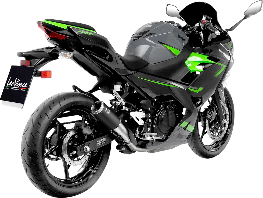 LeoVince LV Corsa Muffler - Black Edition 15400BU - Side View