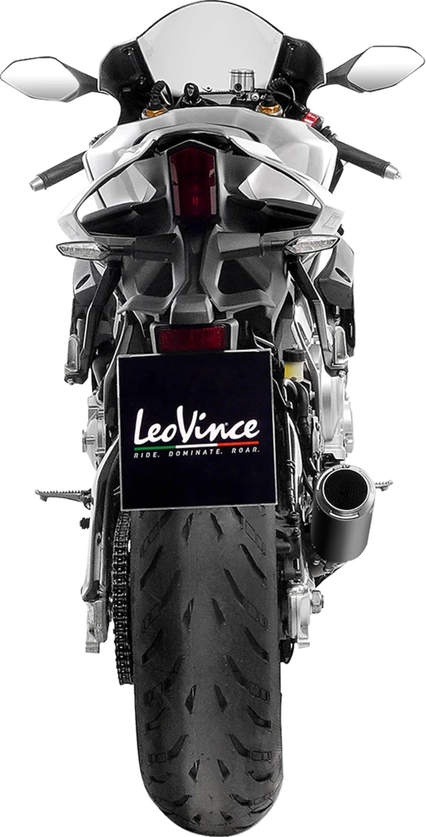 LeoVince LV Corsa Slip-On Muffler - Black Edition 15408BU - Side View