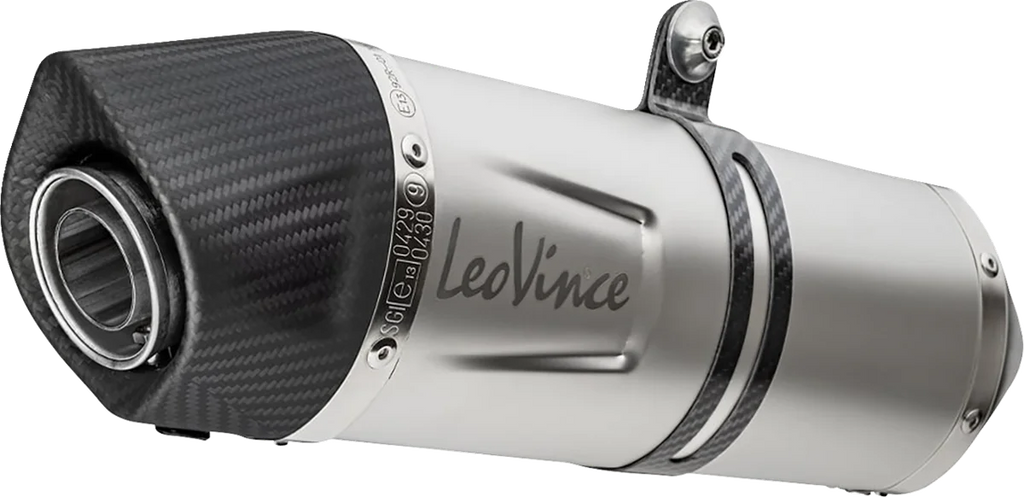 LeoVince LV One EVO Slip-On Muffler - Silver 14414EU - Side View