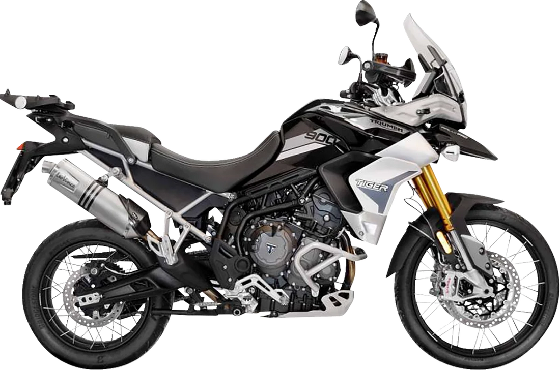 LeoVince LV One EVO Slip-On Muffler - Stainless Steel - Tiger 900 14352EU - Side View