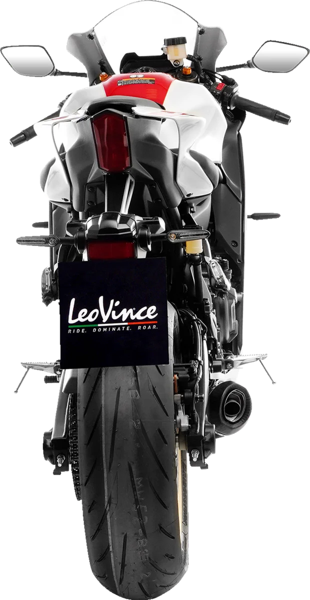 LeoVince LV One Evo Exhaust System - Black 14360EBU - Back View