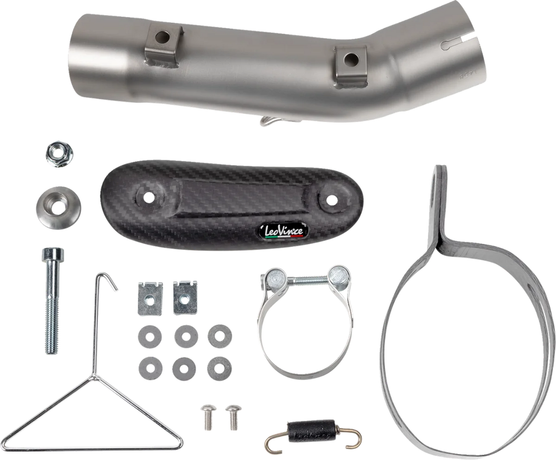 LeoVince LV One Slip-On Muffler - Black 14440EBU - Back View