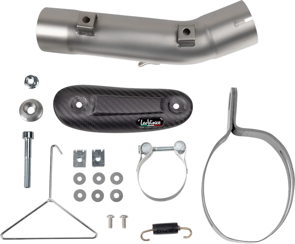 LeoVince LV One Slip-On Muffler - Black 14440EBU - Back View