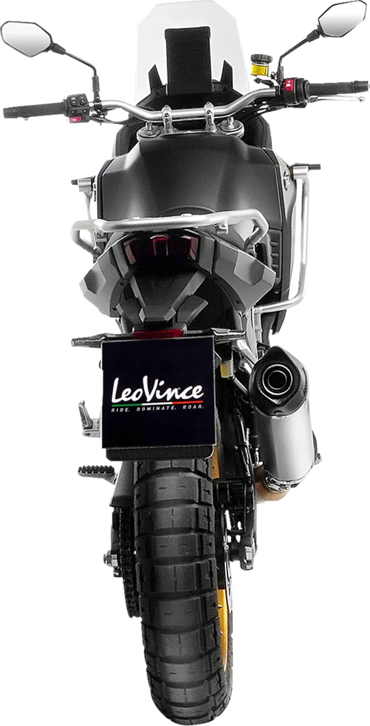 LeoVince LV One Slip-On Muffler - Stainless Steel 14451EU - Side View