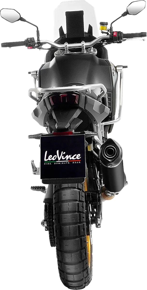 LeoVince LV OneSlip-On Muffler - Black Stainless Steel 14451EBU - Side View