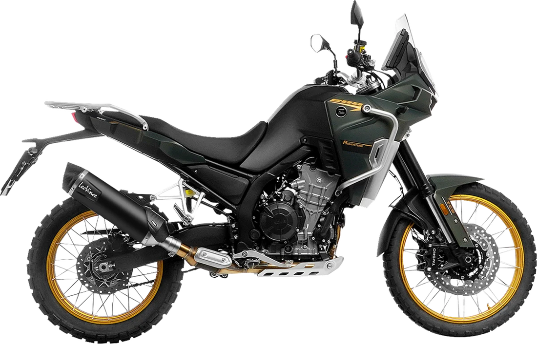 LeoVince LV OneSlip-On Muffler - Black Stainless Steel 14451EBU - Back View