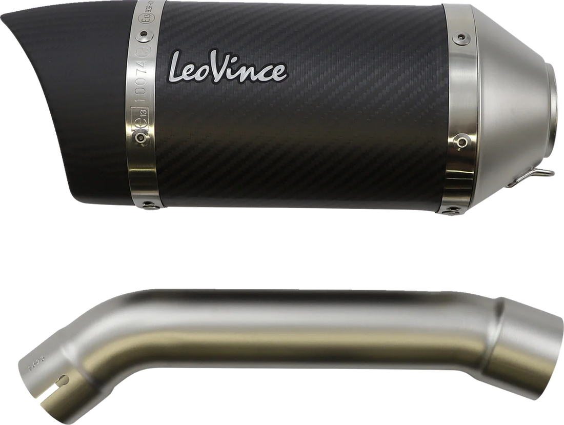 LeoVince LV Pro Slip-On Muffler - Carbon Fiber 14396EU - Back View