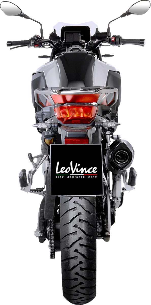 LeoVince Nero Slip-On Muffler - Black - Stainless Steel 14055U - Installation View