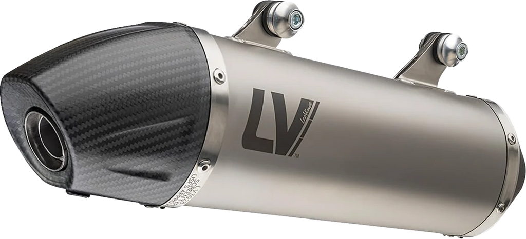 LeoVince X3 EVO Slip-On Muffler - Gas Gas/KTM/Husqvarna 14436X - Side View