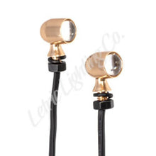 Load image into Gallery viewer, Letric Lighting 12mm Mini Red Running Red Turn Signal LED - Gold Anodized - Side View
